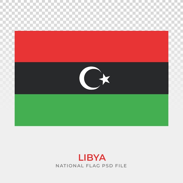 libya national flag red and green