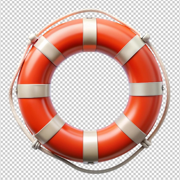 Life preserver ring isolated on transparent background