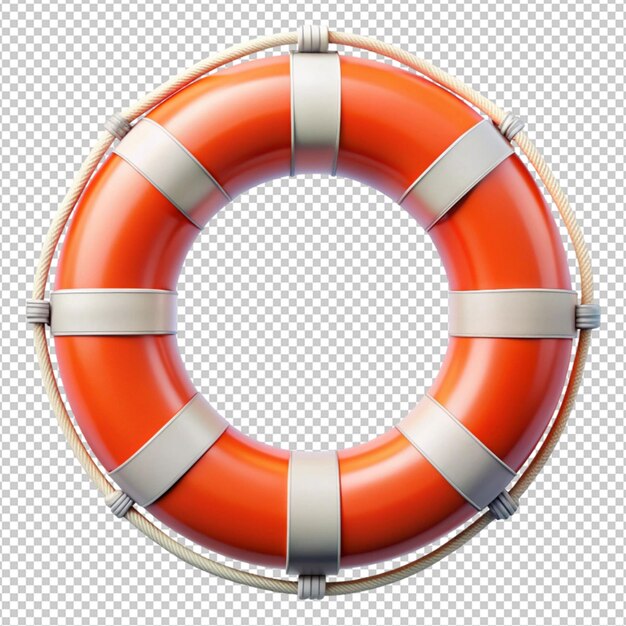 Life preserver ring isolated on transparent background