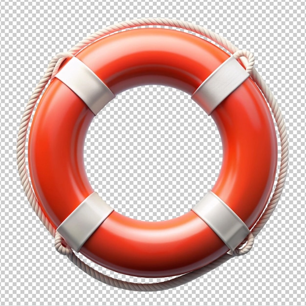 PSD life preserver ring isolated on transparent background