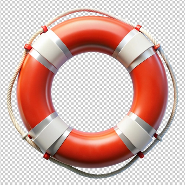 PSD life preserver ring isolated on transparent background