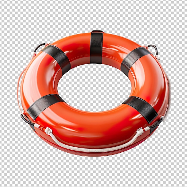 PSD life preserver ring isolated on transparent background