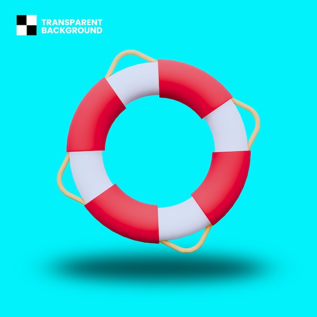 Lifebuoy Ring 3D Icon Isolated