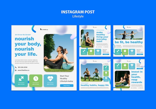 Lifestyle concept  instagram posts