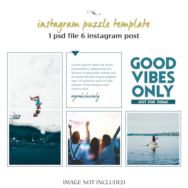 Lifestyle Instagram Puzzle or Collage Template