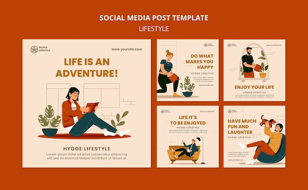 Lifestyle social media posts