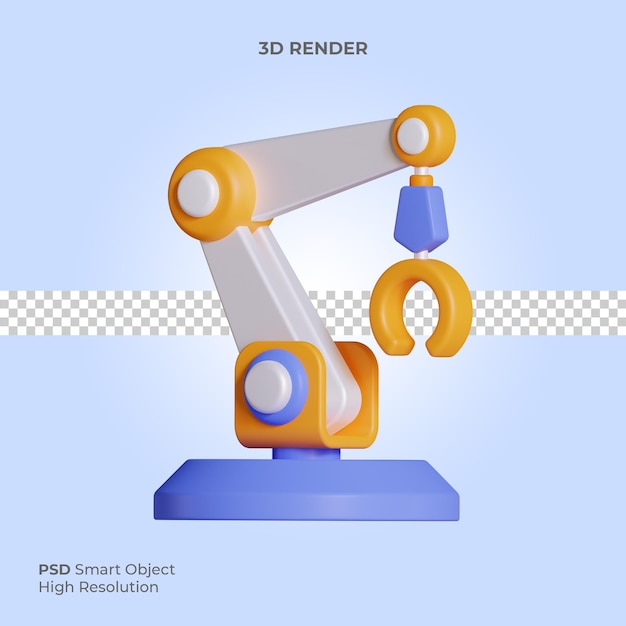 Lifting machine icon 3d render illustration isolated premium psd