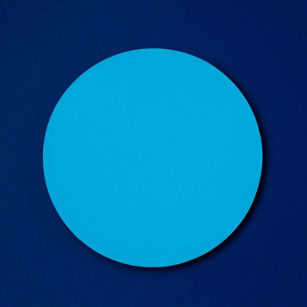 Light blue mock-up circle on dark blue background