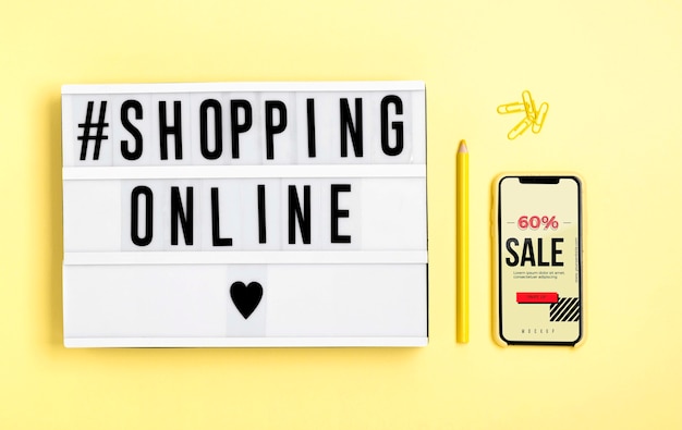 Light box with online shoppings