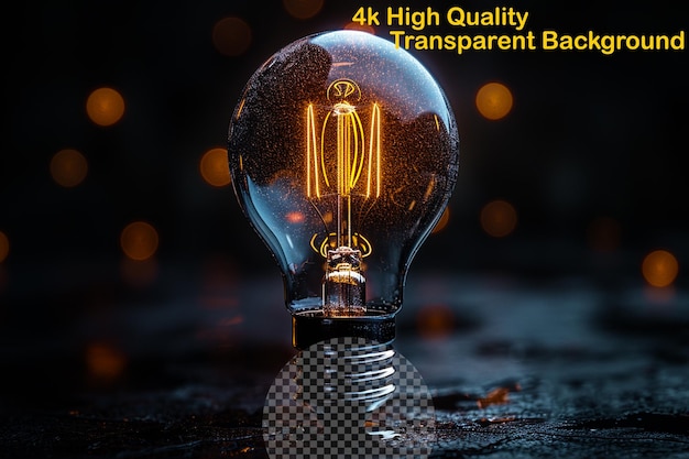 PSD a light bulb that says 5 quality quality bar quality product