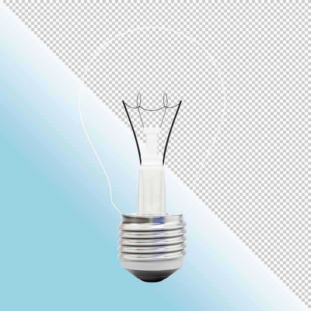 Light bulb with lighting inside isolated on background