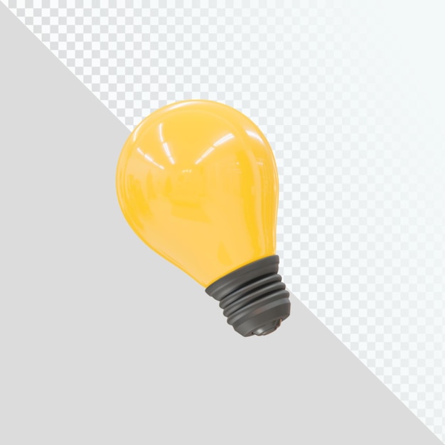 Light bulb in yellow color for idea concept