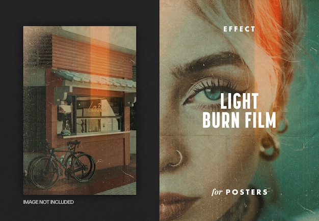 Light burn film photo effect