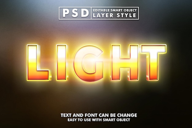 Light Editable Psd Text Effect