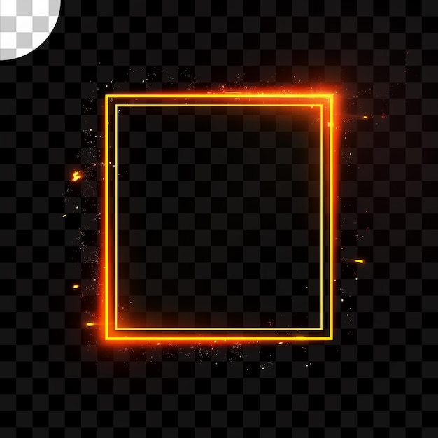 Light effects frame on a transparent background