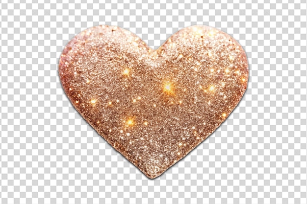 PSD light glitter heart png