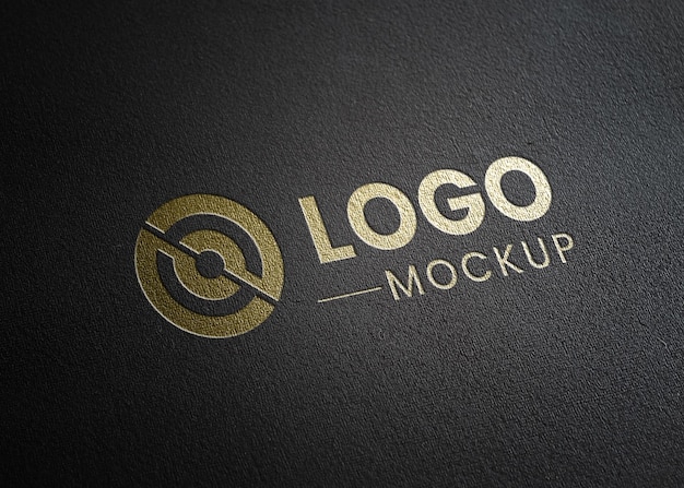 Light Gold Press Logo Mockup