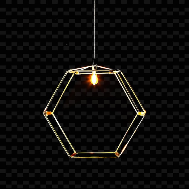 a light hanging from a wire with a black background