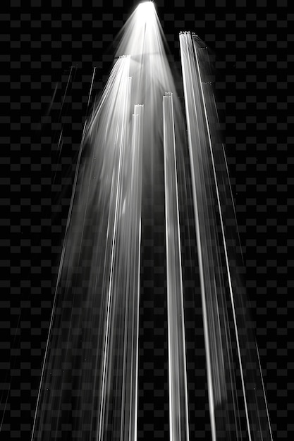 Light Pillars With Vertical Stretch Cold Radiant Evoking Ama PNG Y2K Neon Light Effect Design