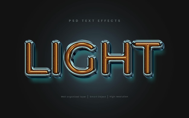 PSD light text effect