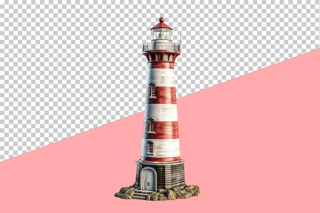 Lighthouse model. isolated object, transparent background