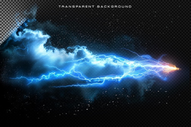 Lighting Beam VFX Special Effect on Transparent background