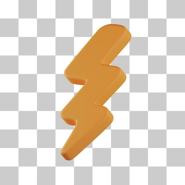 Lightning Bolt 3D Icon