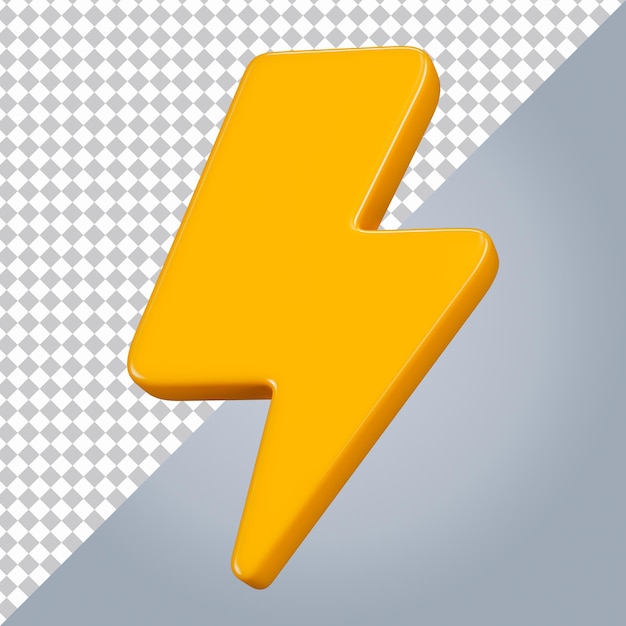 Lightning bolt 3d icon