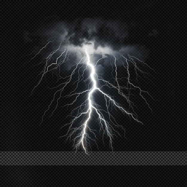 PSD a lightning bolt effect on a dark background