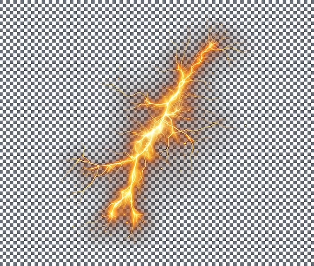 Lightning illustration isolated on transparent background