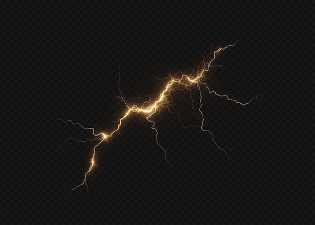 Lightning isolated transparency background