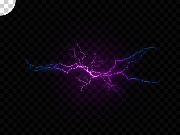 Lightning light effect transparent background