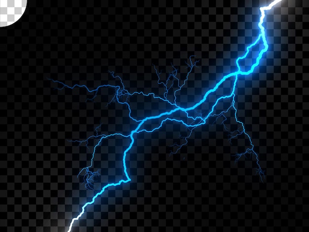 Lightning light effect transparent background