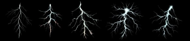 lightning strike on a black background