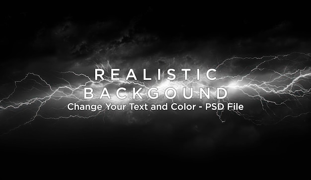 PSD lightning strike in dark clouds