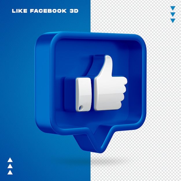 Like Facebook 3d Isolated