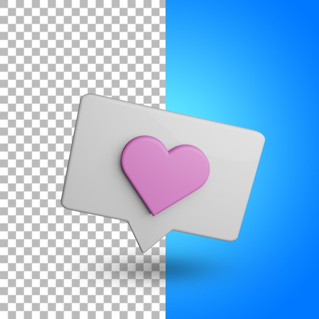 Like Icon 3D Rendering