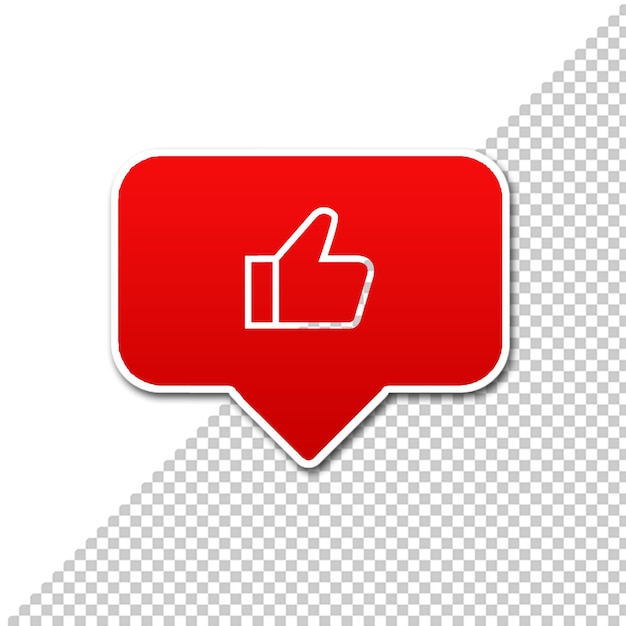 like icon button 3d