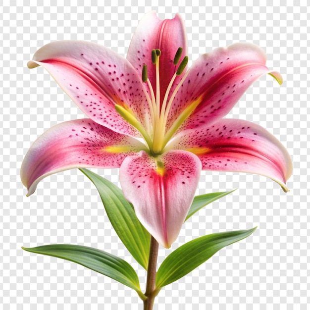 PSD lilium flower isolated on transparent background