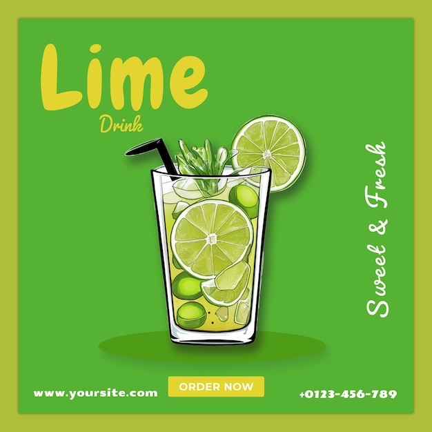 Lime Drink Social Media Banner