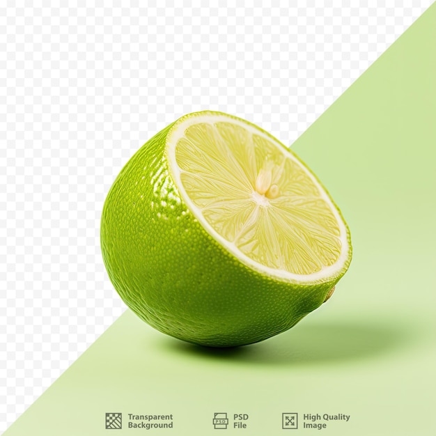 a lime is cut in half and the logo is a lime.