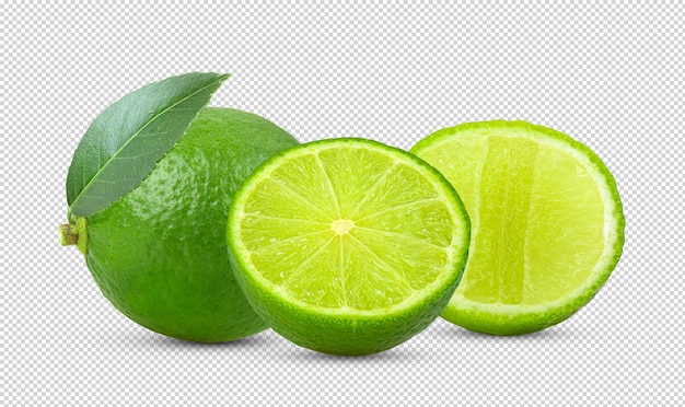 Lime isolated on alpha layer