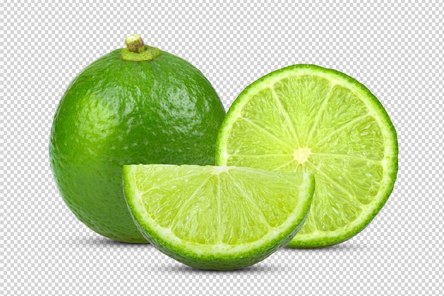 Lime isolated on alpha layer