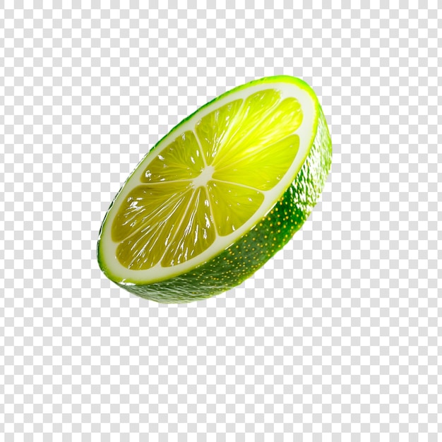 PSD a lime slice isolated fruits on transparent background