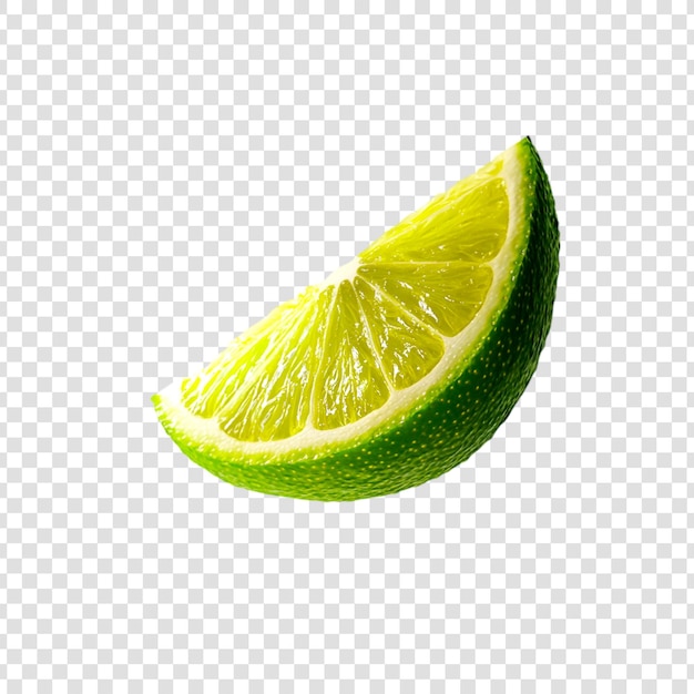 PSD a lime slice isolated fruits on transparent background