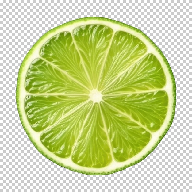 Lime Slice Isolated on Transparent Background