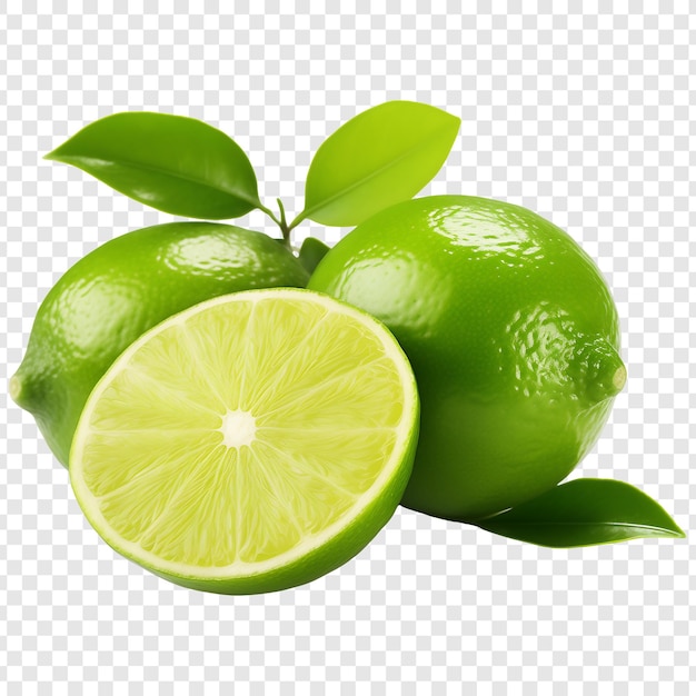 Lime slice isolated on transparent background