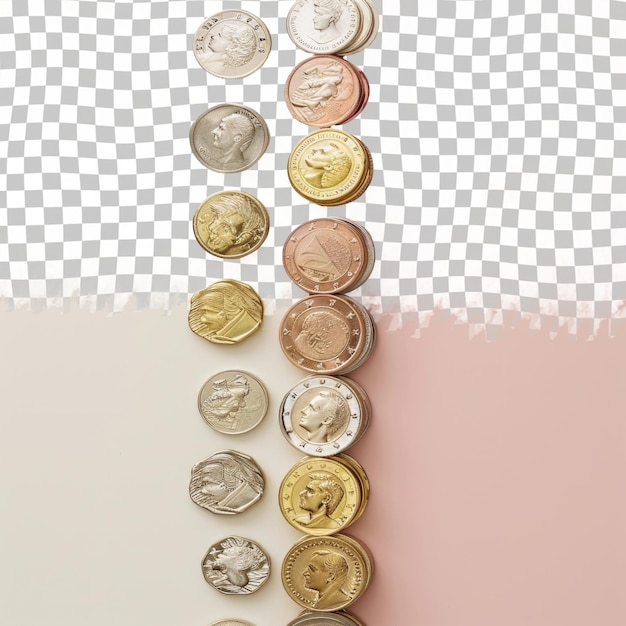 a line of coins with one that sayseuroon it