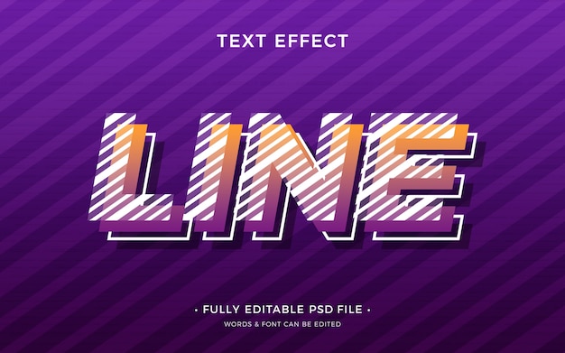 Line text effect