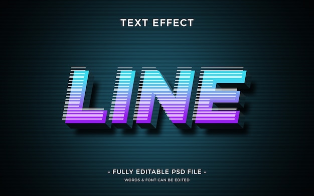 Line text effect